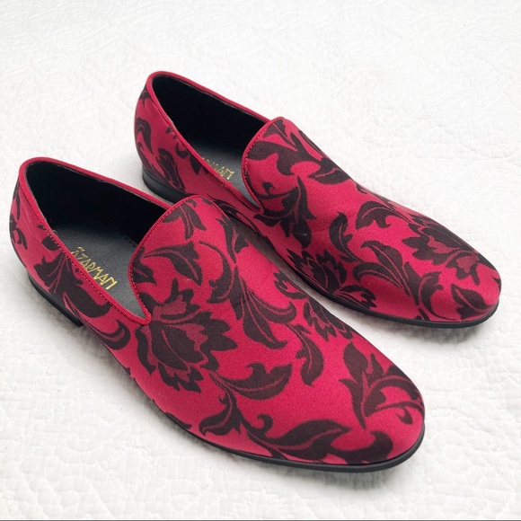 Azarman Other - Azarman Red Floral Fashion Loafers Size 13